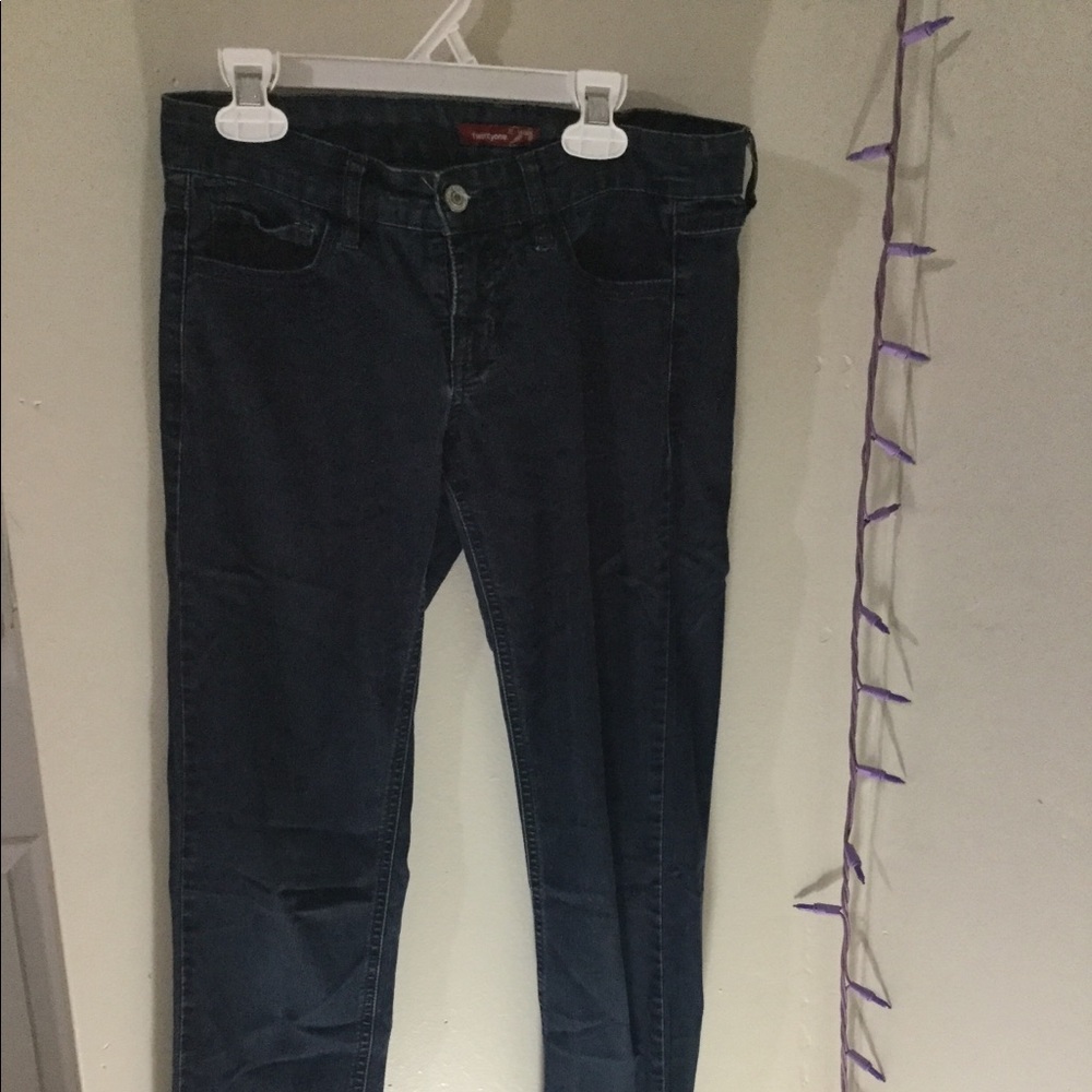 Dark blue jeans